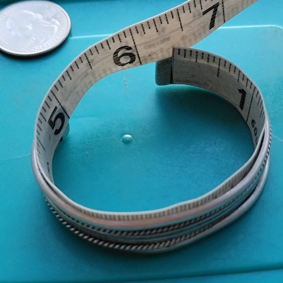 Native American smooth band + rope border + split band five shank 925 sterling - Picture 8 of 13